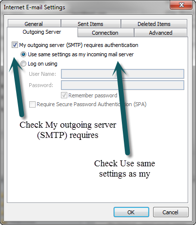 mindspring outlook email settings